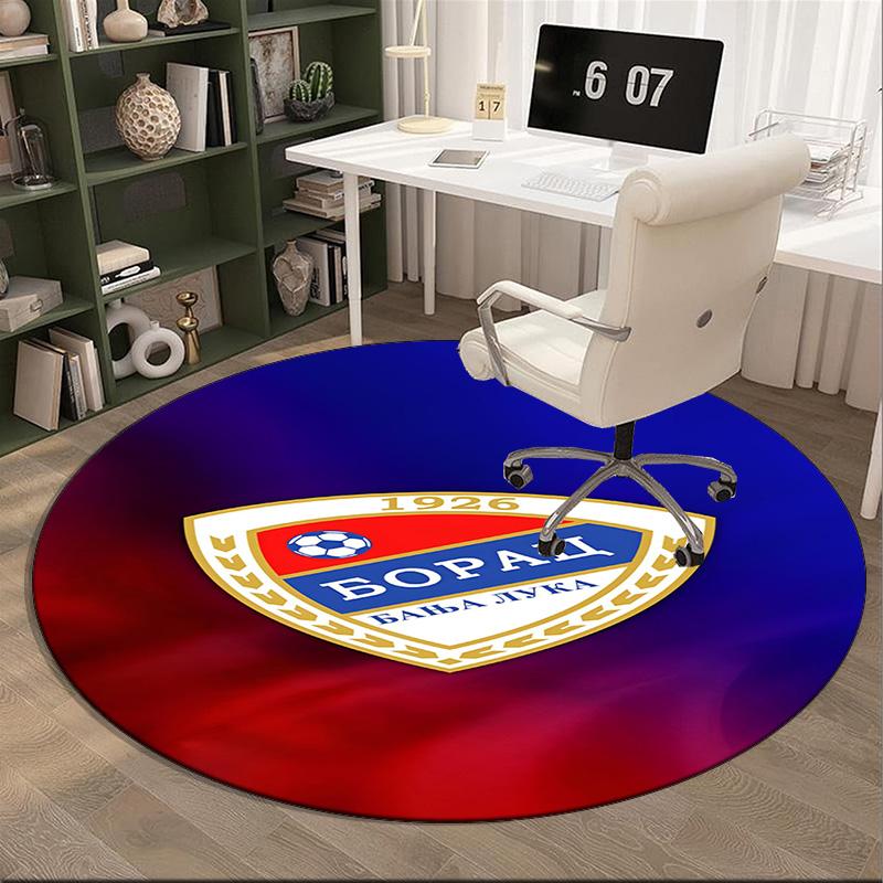 Bojcin Badge Celebration Round Rug for Livingroom,Bedroom, Palyroom, Chair Rug, Area rug, Circle Carpet, Fan Christmas gift