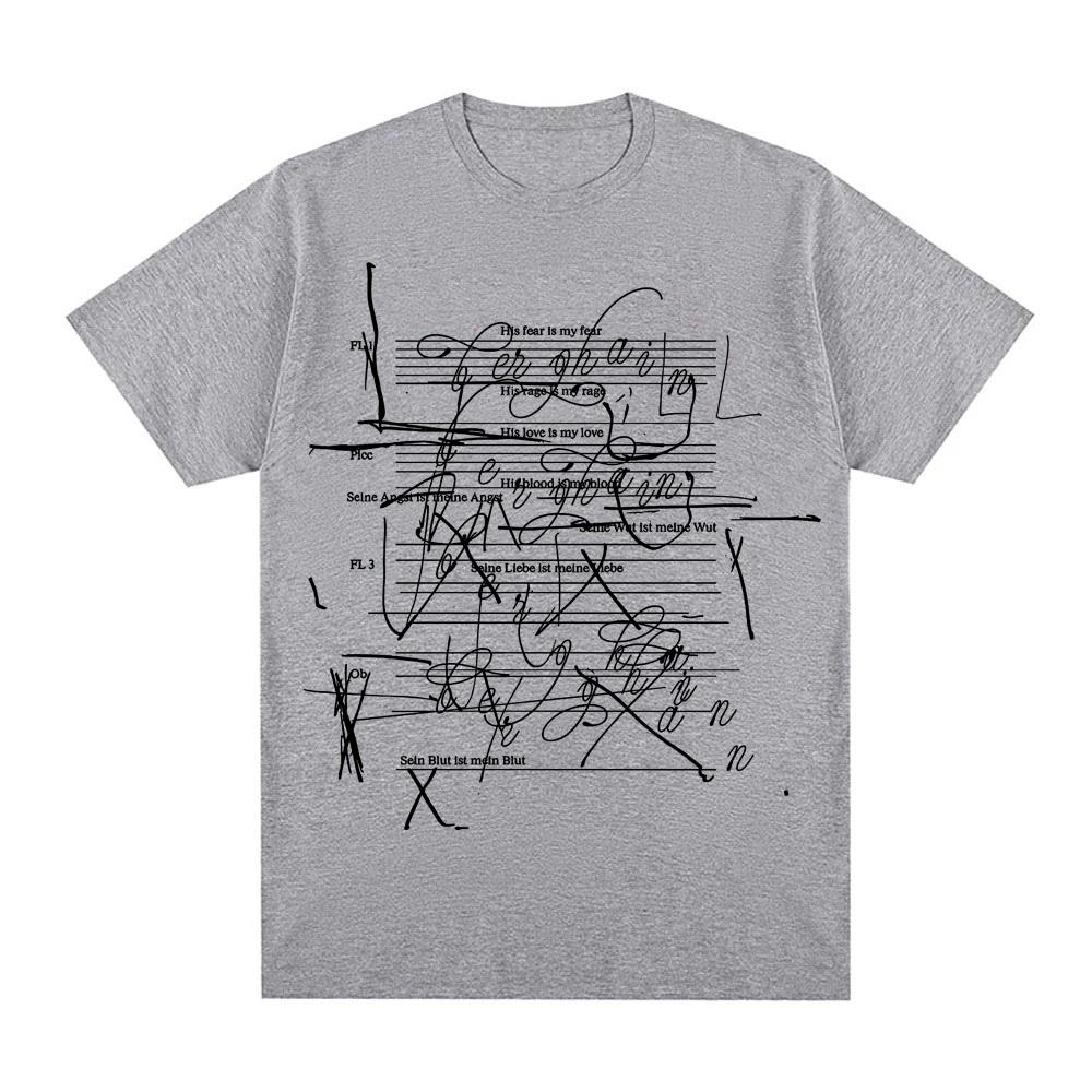 MUSIC NOTES YELLOW TEE 2026 New Summer ROSALIA 's Same Style Tee-shirt Round Neck High Quality 100% Cotton Tops