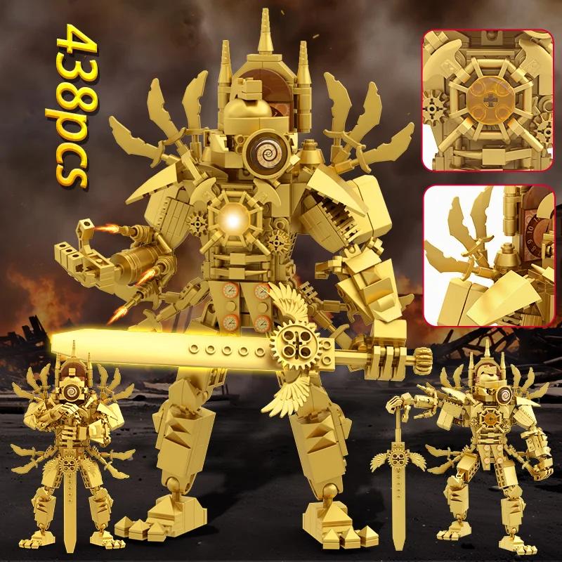 New In Skibidi Figures Toilet Man Titan Clock King 5.0 TV Man Drill Man Building Blocks Bricks Model Toys Kids Xmas Ideas Gift