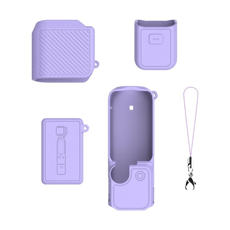 Fashionable Silicone Case Skin For Pocket 4 Camera Cover Vertical Stand And Wrist Strap NonSlip Grip Protectors