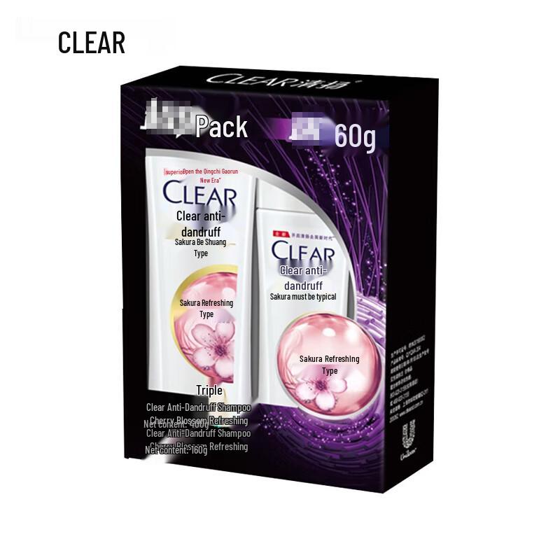 

Clear Anti-Dandruff Shampoo Set with Cherry Blossom Scent