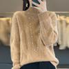 Women Sweater 100% Wool MODERN NEW SAGA Turtleneck Knit Pullover Thick Winter Jumpers Female Knit Tops