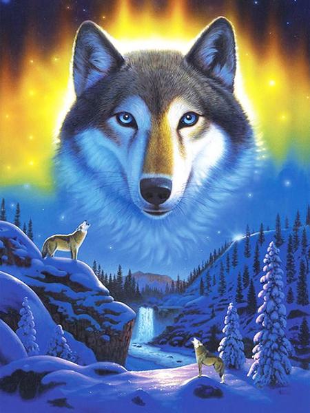 5D Diamond Embroidery Animals Rhinestone Mosaic Diamond Painting Wolf Full Square Round Drill Cross Stitch Home Decor