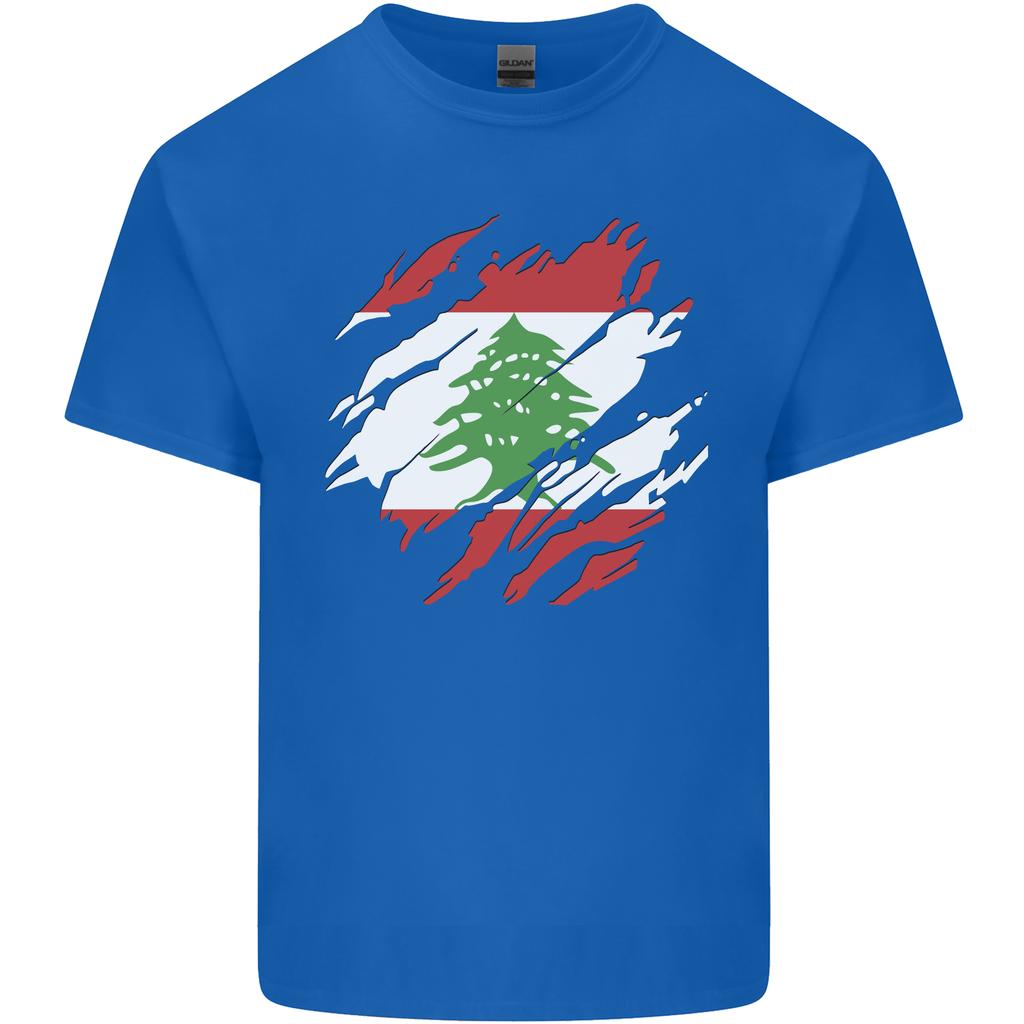 Torn Lebanon Flag Lebanese Day Football Unisexs Light Cotton TShirt
