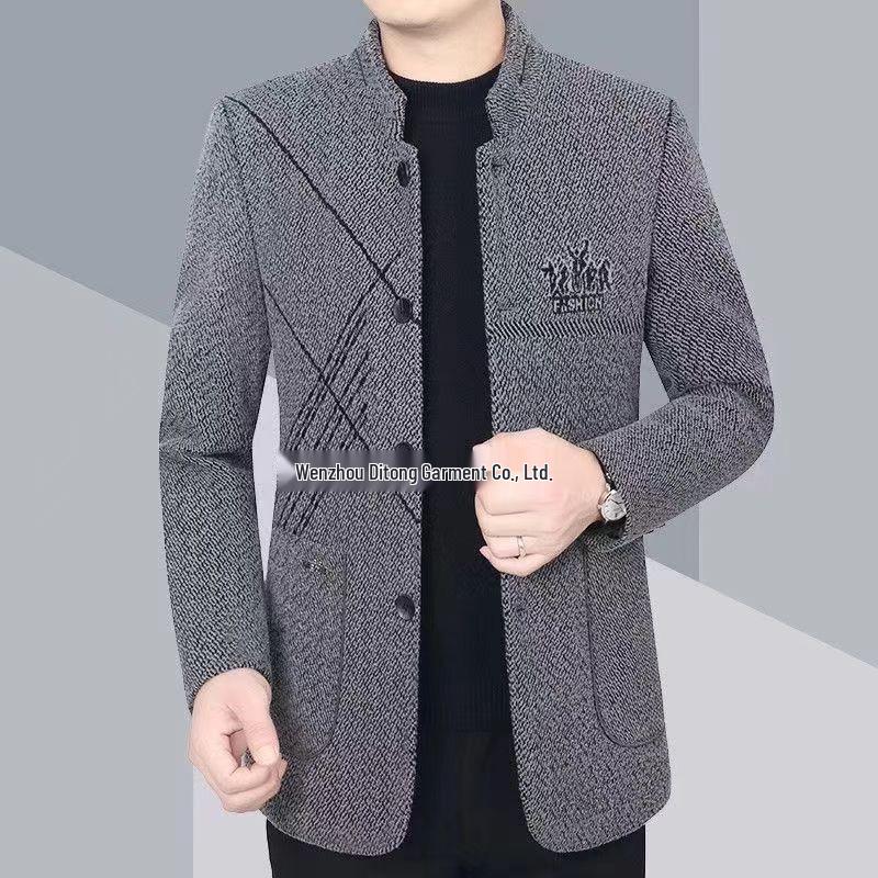 Veste d'hiver à col montant pour homme: Nouveaux Vêtements d'extérieur Décontractés Élégants