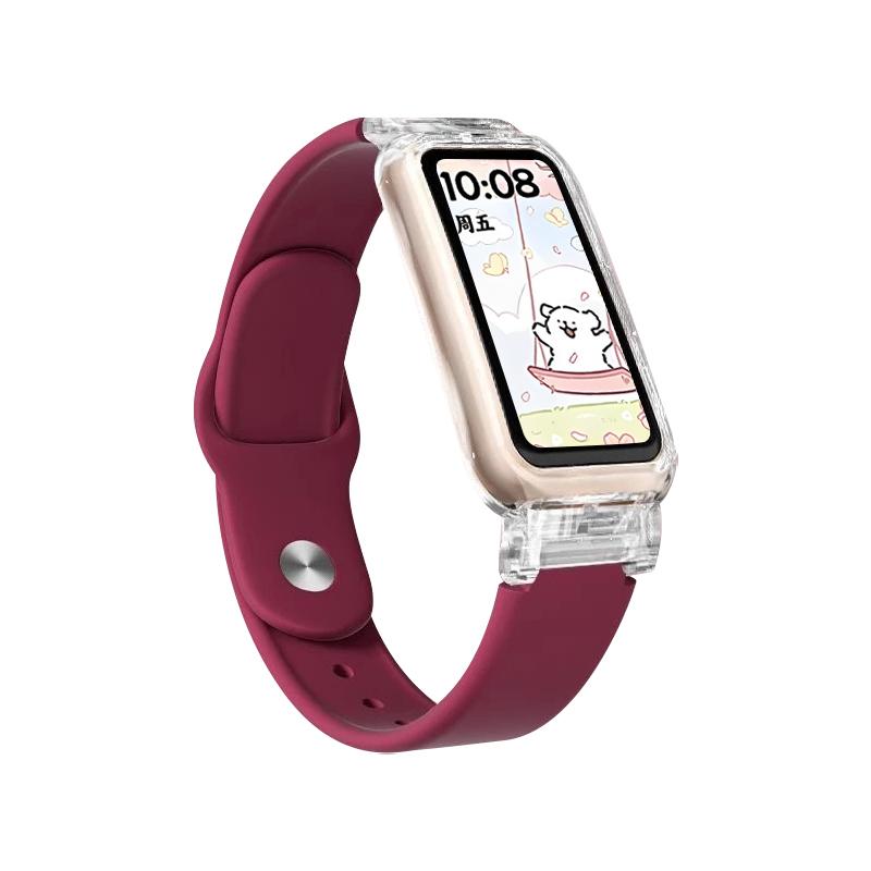 Прозрачный чехол+ремешок Для Huawei Band 10/9/9 NFC Аксессуары Спортивный силиконовый браслет для часов correa для Huawei Bands 8/8NFC Чехол