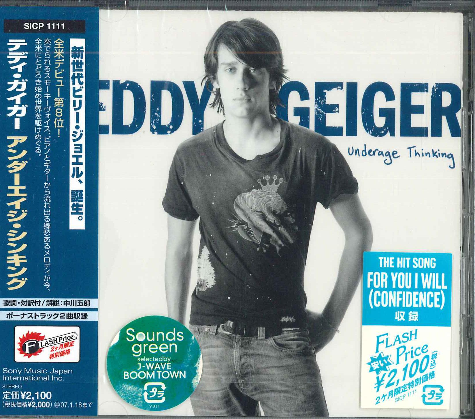 

CD TEDDY GEIGER - Underage Thinking SICP1111PROMO Sony Records В 2006 году Япония Оби Рок Б/У