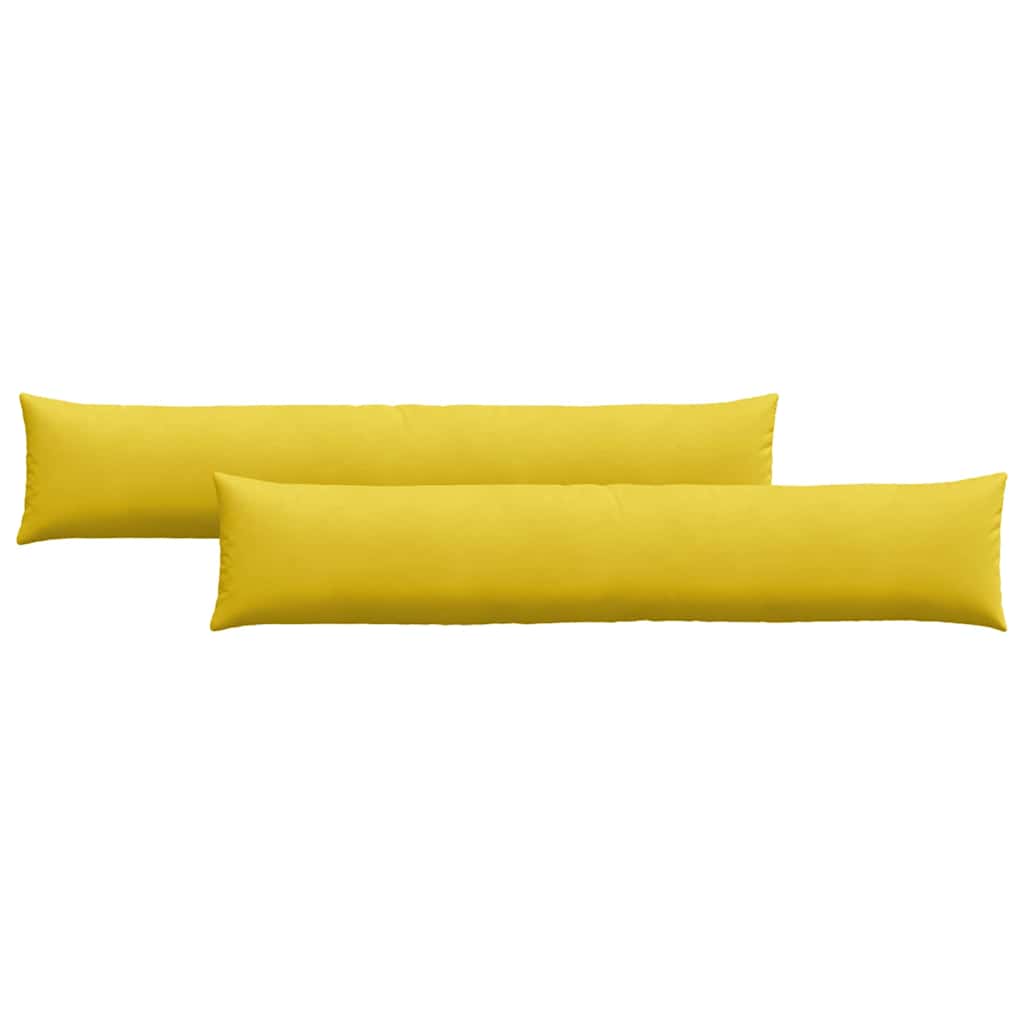 Sofa Cushions 2 Pcs Yellow 200 X 40 Cm Cord Fabric