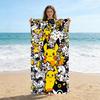 Pokemon Pikachu Beach Towel Quick-Drying Small To Large Bath Towel For Beach Pool Yoga Gym Home Travel Towel Gift for Friend