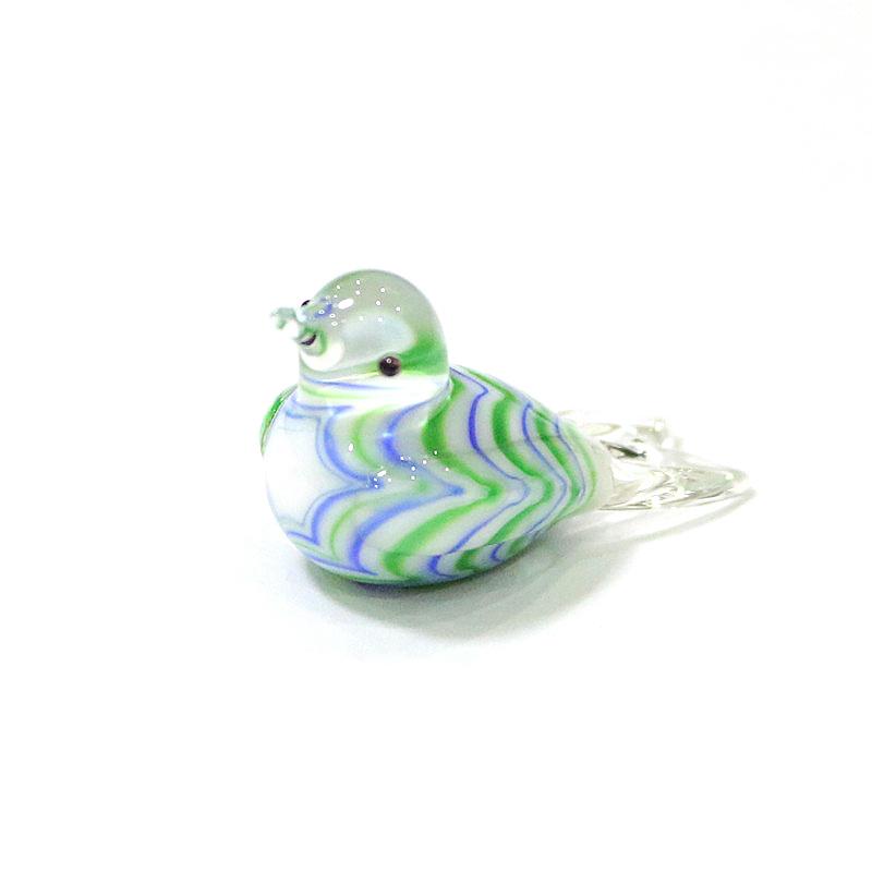Miniature Murano Glass Bird Decorative Figurine Japan Style Home Fairy Garden Decor Accessories Lovely Handmade Animal Ornaments