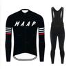 Set Maglia da Ciclismo a Manica Lunga MAAP Strato Base Termico Allenamento Corsa Bici da Strada