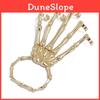 Punk Skeleton Hand Bracelet For Women With Alloy Metal Gothic Halloween Jewelry