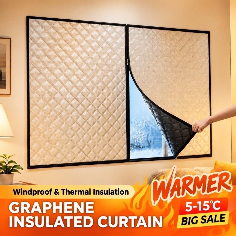 Thickened Material Windproof Curtains With Zipper Cold Proof Curtains Bedroom Use