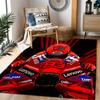 Motorcycle Rider Racing Helmet Themed Antislip Durable Polyester Home Decorative Large Size Logo Design Durable Floor Mat For Living Room Restaurant
