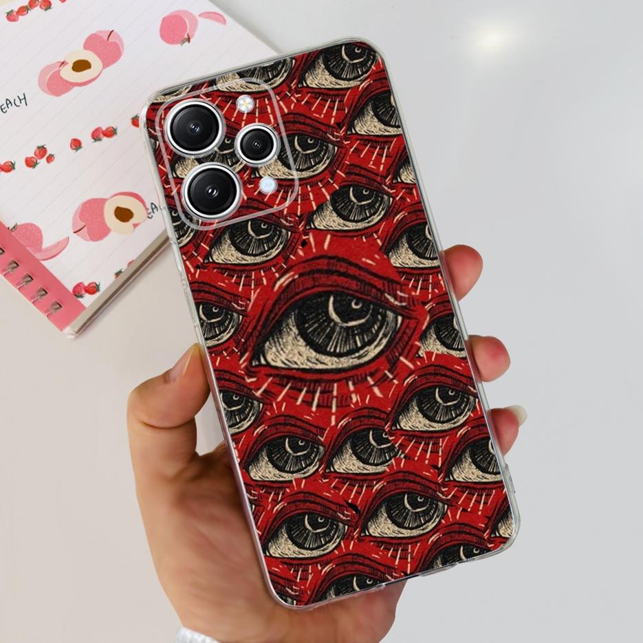 For Xiaomi Redmi 12 Case 2023 New Fashion Painted Cover Clear Silicone Phone Case For Xiaomi Redmi 12 Redmi12 Soft Fundas Bumper