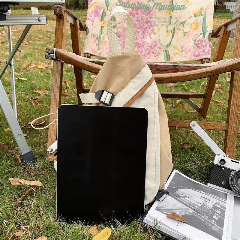 Bolso Ligero para el Pecho Bolso de Hombro de Color Contrastante Bolso Cruzado para Deportes al Aire Libre Montar