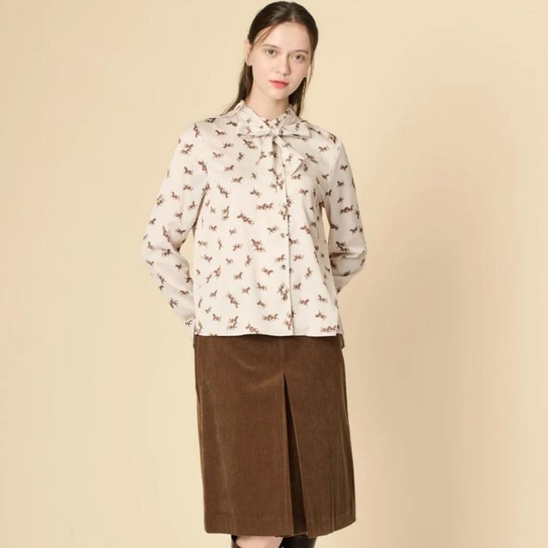 BCBG Classic Type Print Blouse B4f8b440