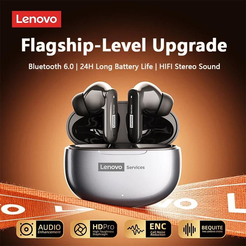 Original Lenovo LE202 Wireless Bluetooth 6.0 Earphones AI Call Noise Cancellation Sound Quality Headphone Long Battery Life Earbuds