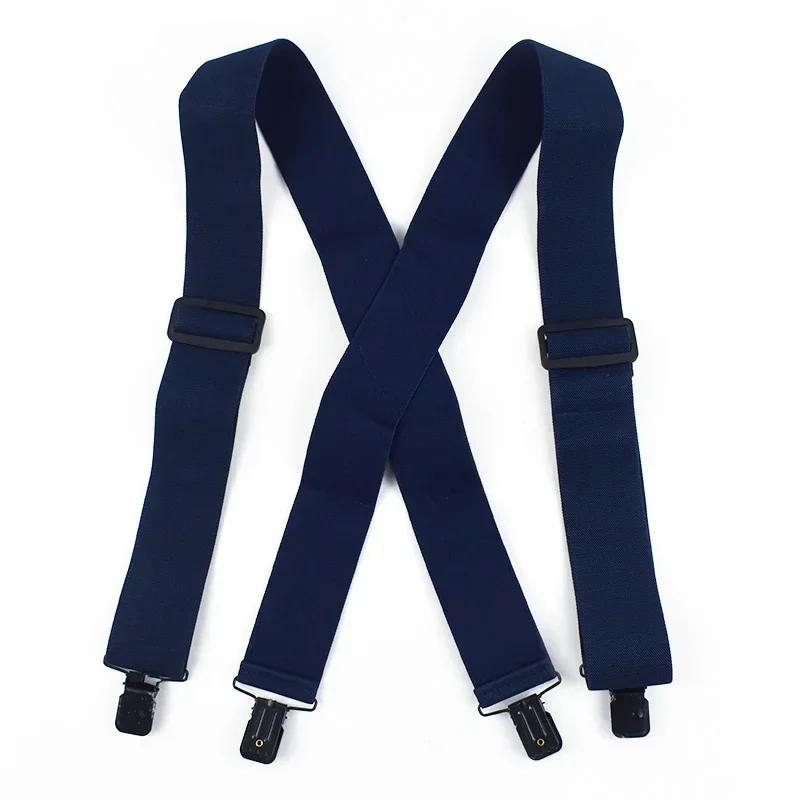 

Deepeel Adults Men s Suspenders 5cm Wide Adjust Elastic Strap X-type with 4 Clips Male Braces Harness Man Jockstrap for Pants
