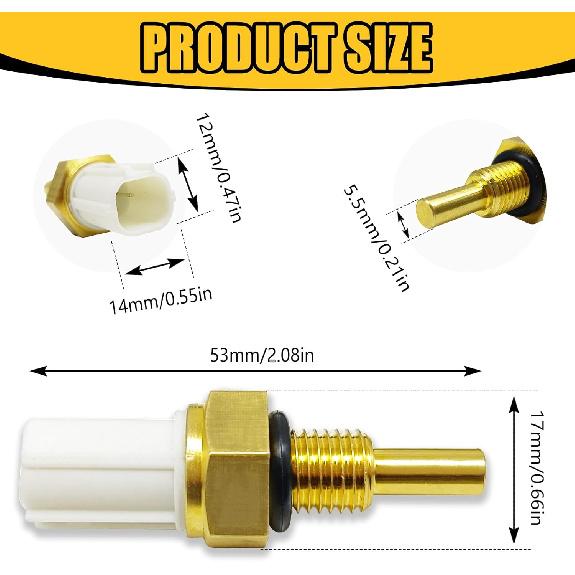 Engine Coolant Temperature Sensor Compatible with Honda Accord Civic Element CR-V Acur RL TSX TL MDX Coolant Temperature Sensor Replace#