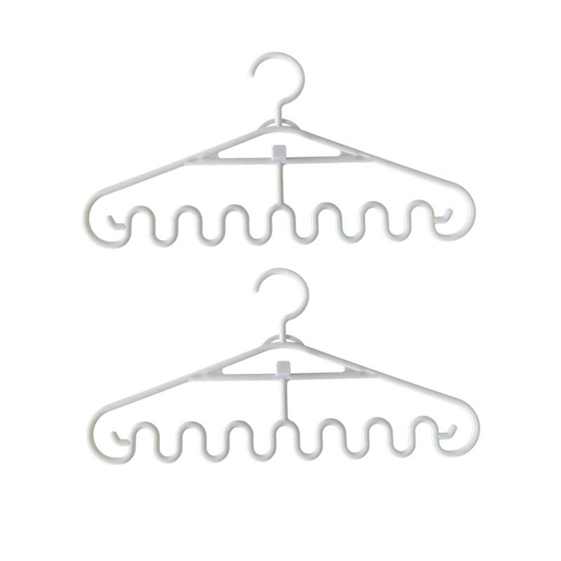 3pcs Clothes Waves Hangers Multi-port Support Drying Rack Multifunction Plastic Clothes Rack Drying Hanger Storage Hangers
