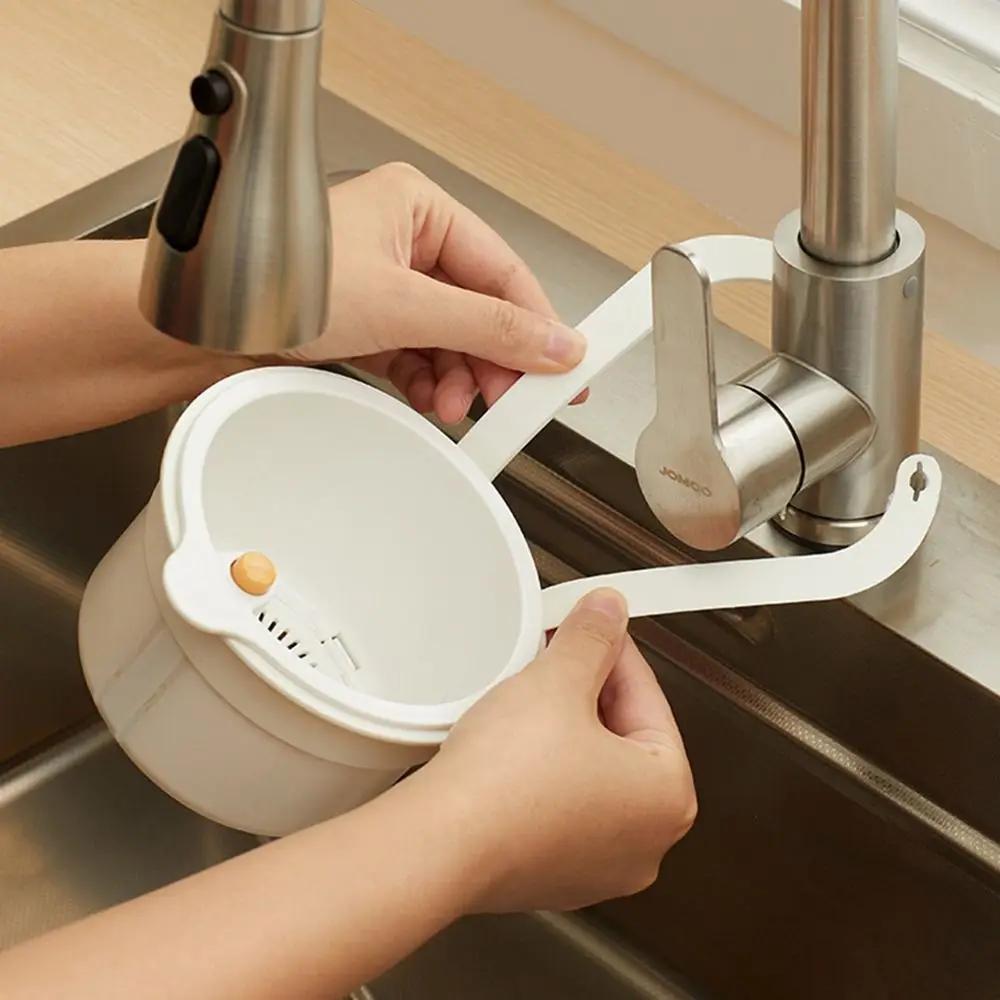 1pcs Sink Hanging Strainer Basket Detachable Openable Bottom Cover Kitchen Garbage Filter Multifunctional Quickly Drain