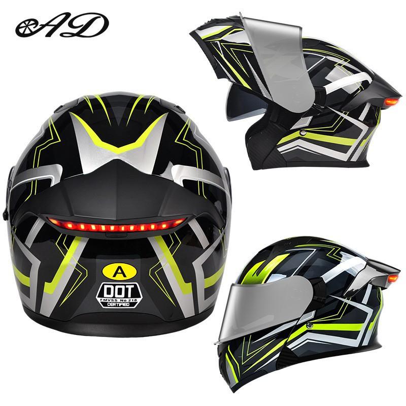 AD Factory Motorcycle Helmet Universalized Men Women Uncovering Four-season Riding Off-road Taillights