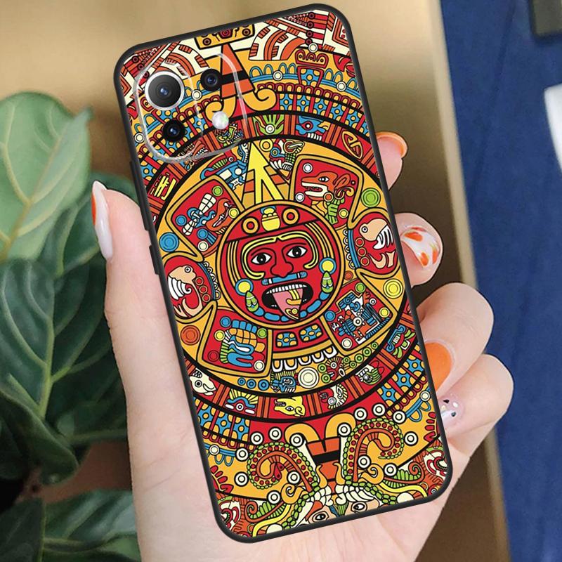 Mayan Calendar Case For Xiaomi 15T 14T 13T Pro 14 15 Ultra 17 Pro Max POCO X7 F8 Pro X5 X6 F5 F6 F7 Coque