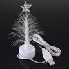 2026 USB Powered Fiber Optic Christmas Home Office Desk Festival Party Tree Mini Desktop LED Color Changing Lights Decor Gifts