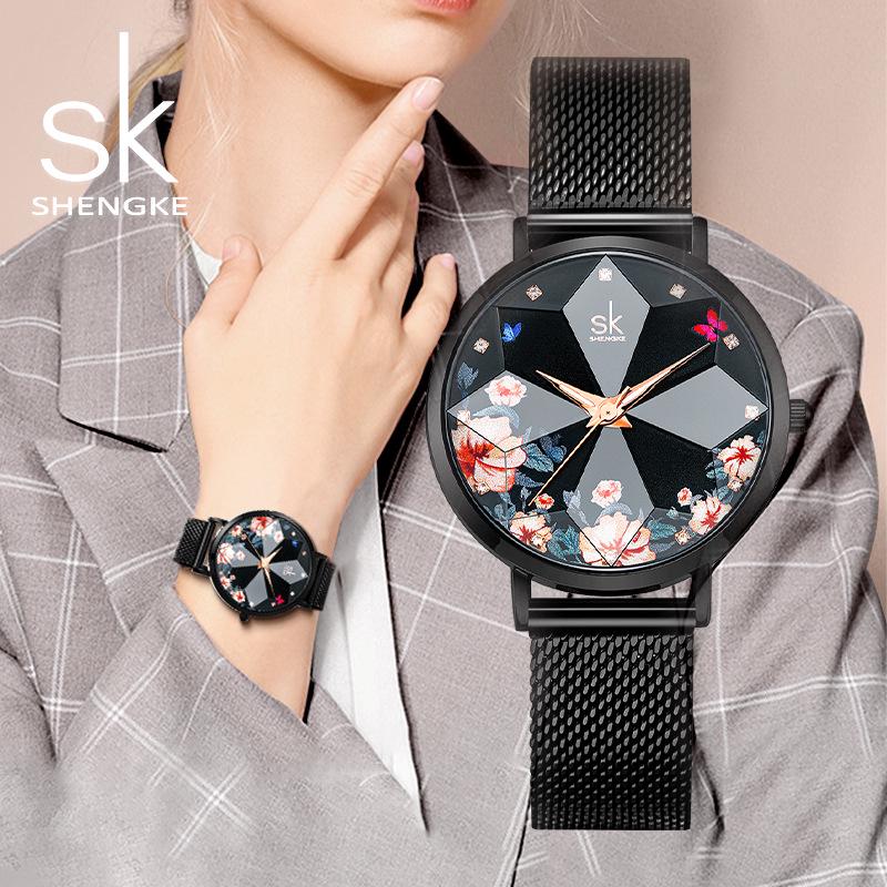 SK Women's High-End Waterproof Quartz Personality Wristwatch 0157