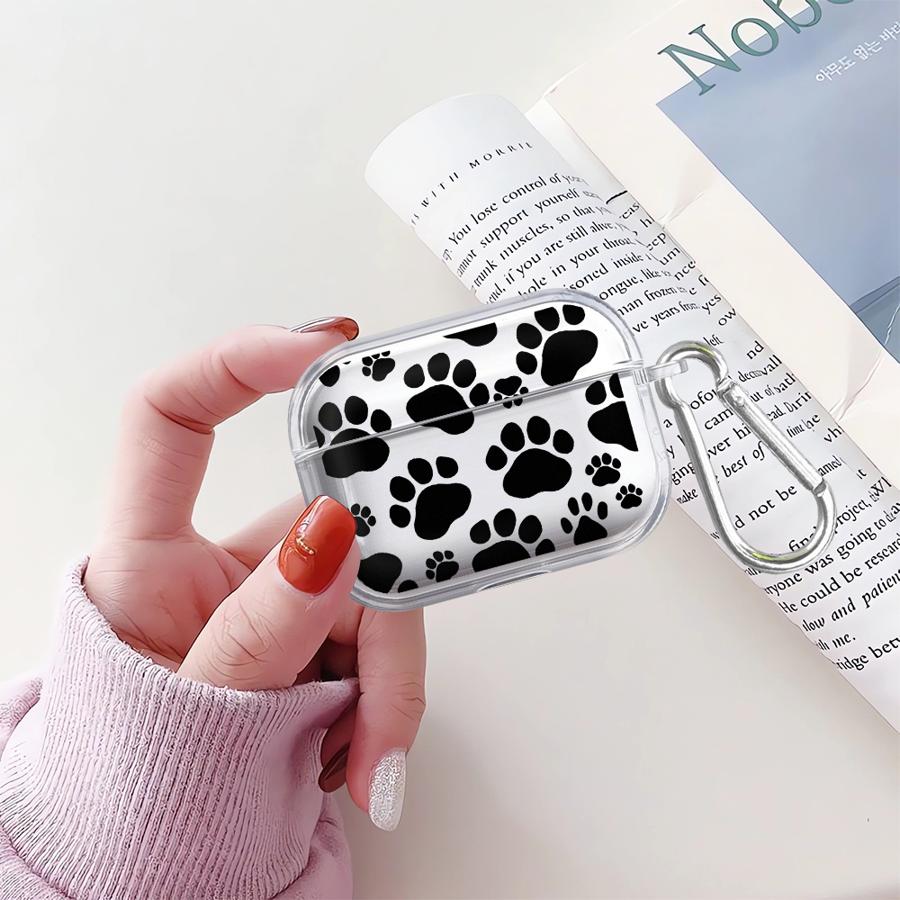 Clear Earphone Cases Cover Case For Airpods Pro 2 4 3 Pro2 Pro3 1 Cute Pet Paw Prints