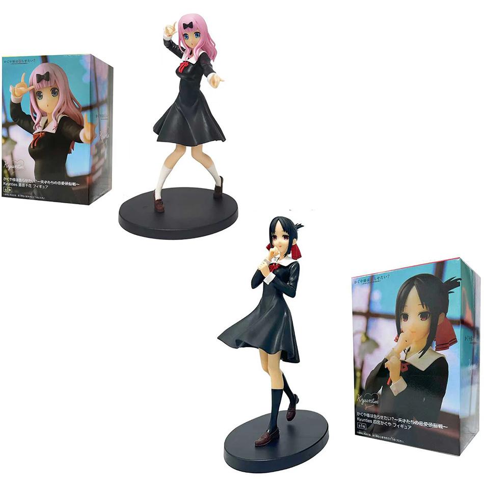Любовь - это война 18 см Аниме Фигурка Кавайная Девушка Фудзивара Чика Шиномия Кагуя Экшн Коллекционная Модель Кукла Игрушка Подарунок