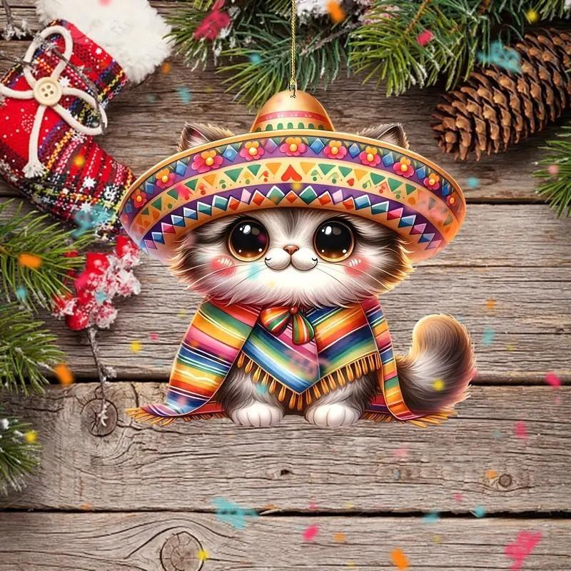 Ornament Car Cat For Automotive Interior Christmas Tree Style Decoration Pendant