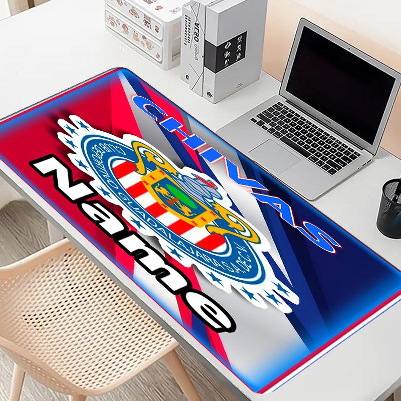 Kişiye Özel İsimli Club Deportivo Guadalajara Desenli Mouse Pad, Dizüstü Bilgisayar Masa Matı, Ev İçin Dekoratif Masa Matı Klavye Altlığı Hediye