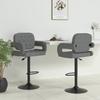 Vidaxl Bar Stools, 2 Pcs, Light Gray, Fabric Upholstered