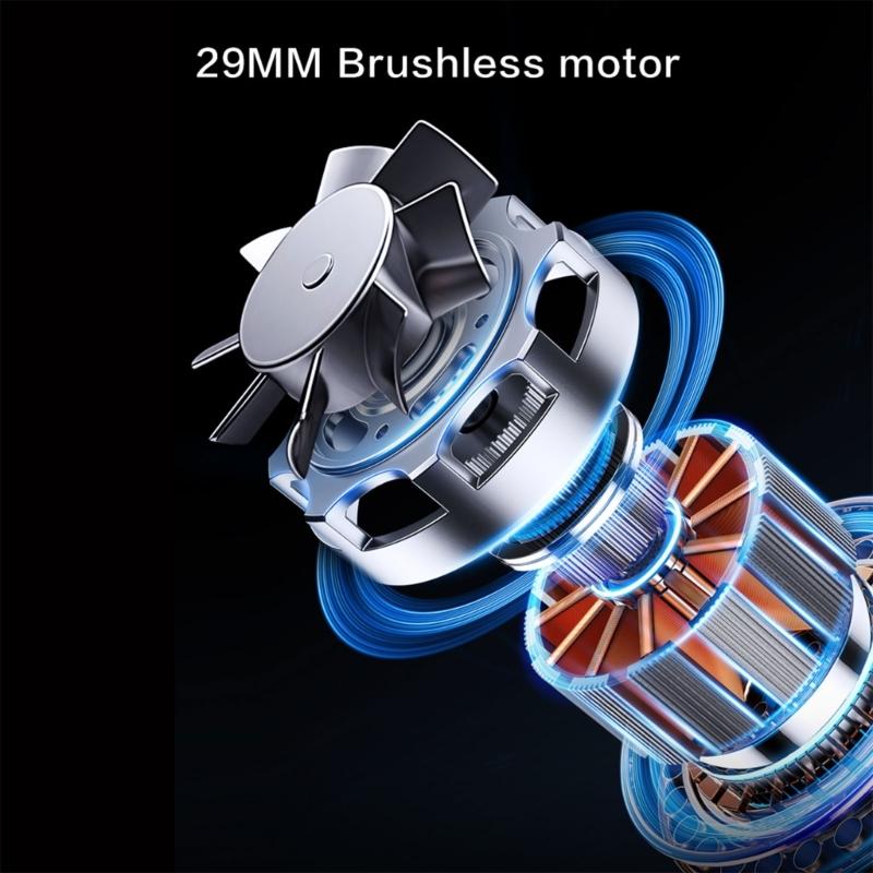 High Speed Violent Blower 110000RPM Powerful Air Dusters For Electronics Car Interior Cleaning With 29mm Brushless Motor 180g Air Pressure