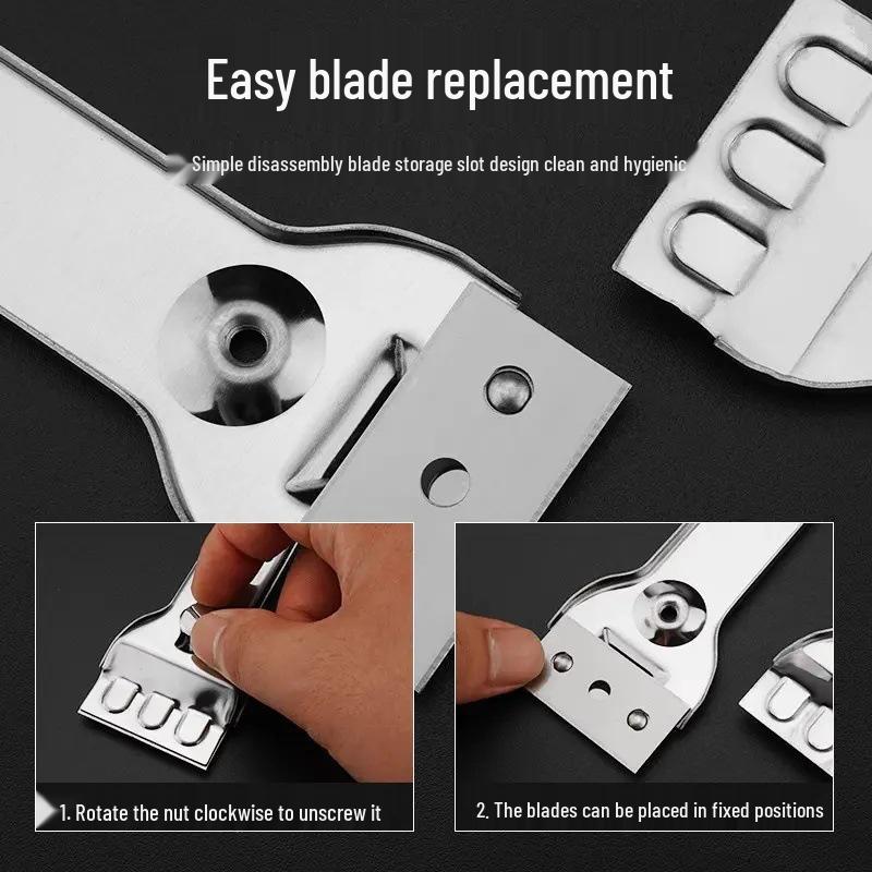 Multifunctional Tile and Floor Stain Remover Scraper - Stainless Steel
