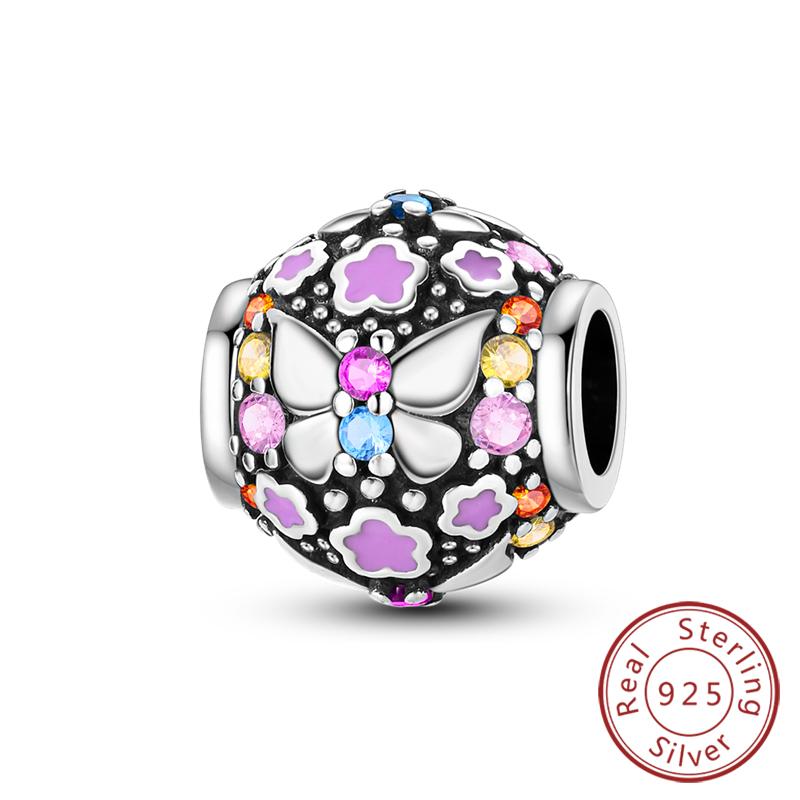 Original Copper Charms Beads Pendant Lotus Tulip Rose Carnation Flower Series Bead Fit Bracelets Women Jewelry Gift