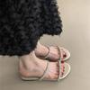 Premium Sense, Sandals Girl 2025 Summer New Rhinestone Open-toed Thin Strap Fairy Versatile Outer Wear Thick Heel Lazy Word Drag