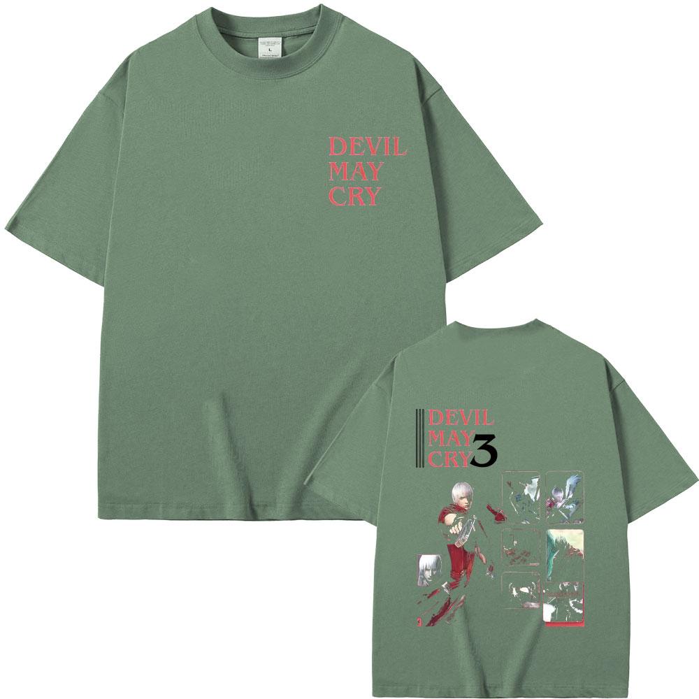 Game Devil May Cry Dante T-shirt Men Women Gothic Punk Oversized Crewneck T Shirts Male Fashion Casual Soft Cotton Short Sleeve