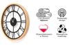 LEJA Wall Clock 47cm Wooden OAK Premium