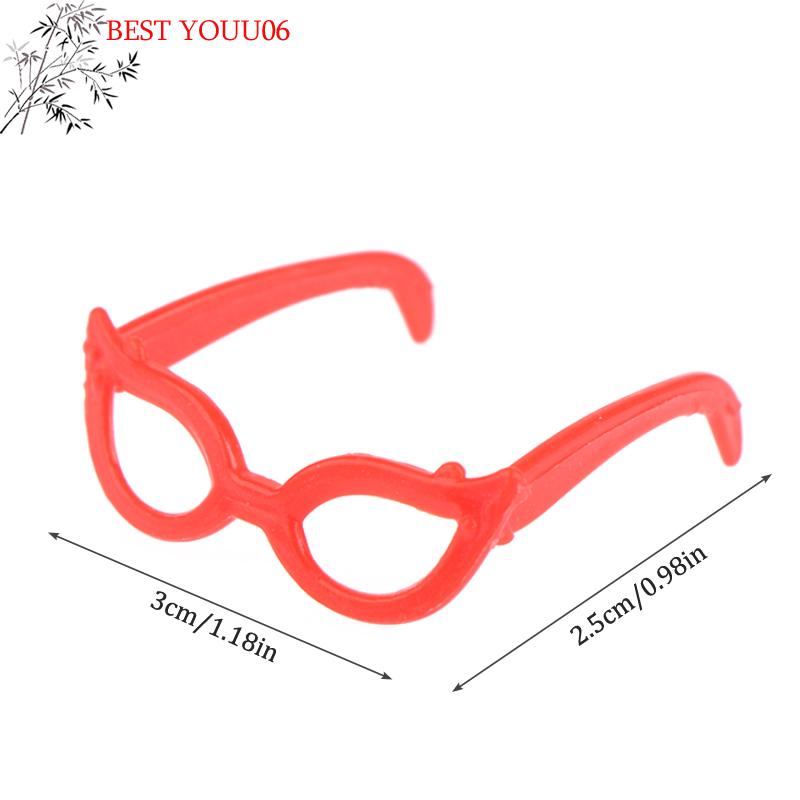 Hot 20Pcs Doll Glasses Dollhouse Miniature Colourful Glasses Eyewear Cool Eyeglasses Doll Decor Accessories Toy