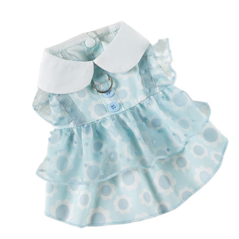 

Breathable Dog Sunflower Dress Soft Sweet Cat Dress Pet Clothing Pet Dresses Party Birthday Decor S синий