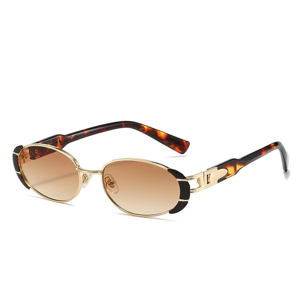 Retro Vintage Oval Sunglasses Women Men Steampunk Metal Frame UV400 Eyewear Outdoor Driving Sun Glasses