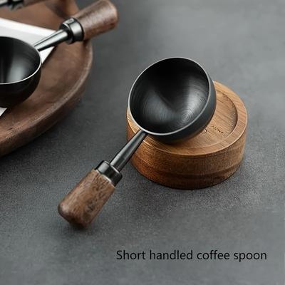 1 pz Cucchiaino Dosatore Caffè Durevole in Acciaio Inossidabile con Manico in Noce, Tazza Misurino Vintage per Dolci, Miscelazione Precisa di Caffè e Tè, Preparazione Cocktail
