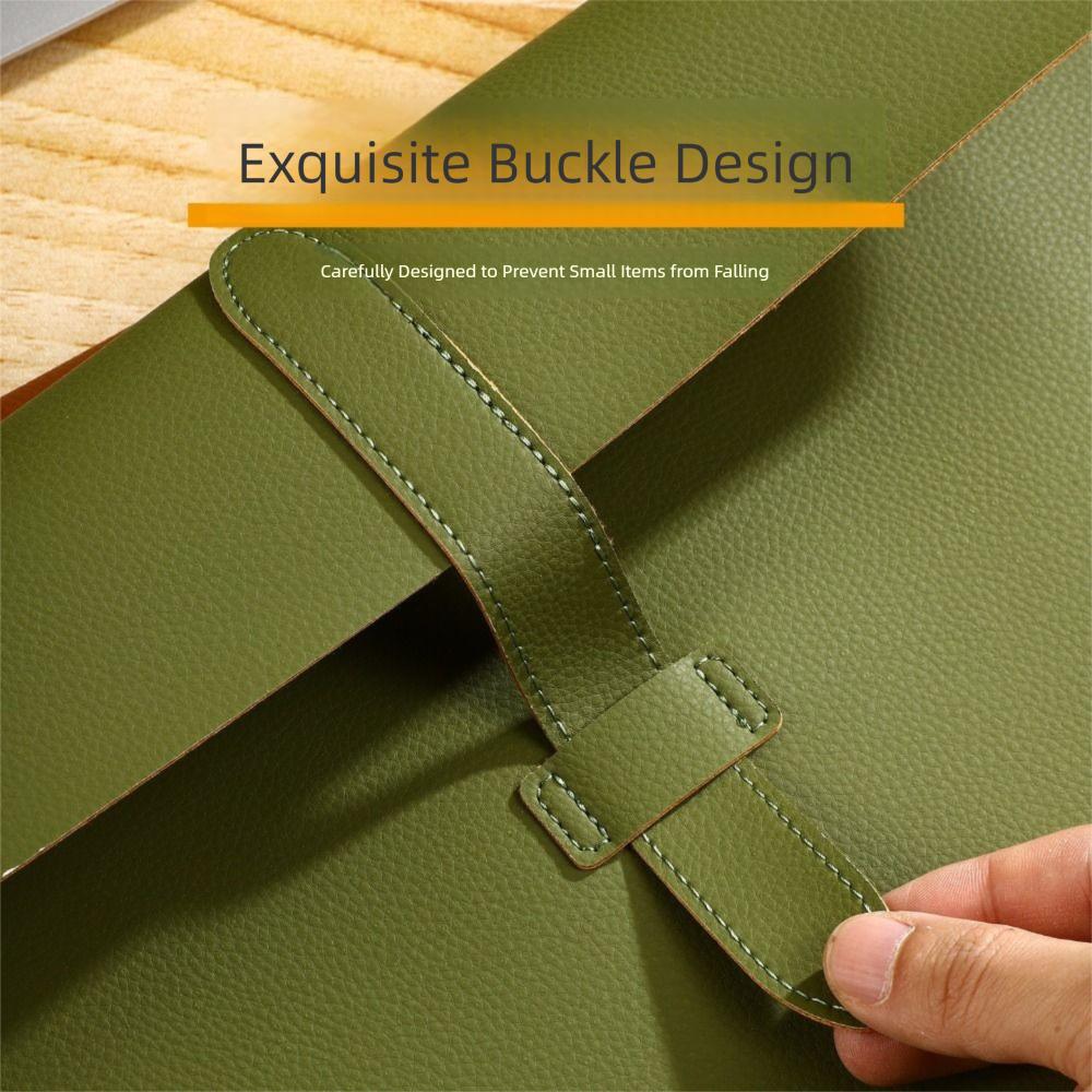 Waterproof Business Leather Document Bag Data Contract Bill File Bag  Stationery Storage