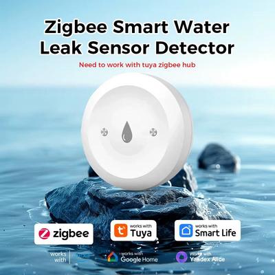 Inteligentny czujnik wycieku wody Tuya ZigBee 3.0 Czujnik zalania i wycieku Alarm Zdalne monitorowanie przez aplikację Powódź Przepełnienie do Kuchni Łazienki
