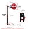 Baitcasting Power Handle Aluminum Alloy Rocker Arm for Bait Caster Round Fishing Reel Handle Knob Replacement Parts