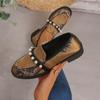 Fashion 2024 New Knitted Fashion Flat Women's Pearl Element Mesh Loafers Stretch Shallow Flats