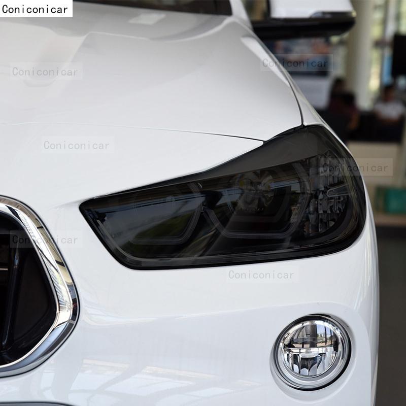 For BMW X2 F39 2018- Car Headlight Tint Smoke Black Protective Film Vinyl Protection Transparent TPU Sticker Accessories